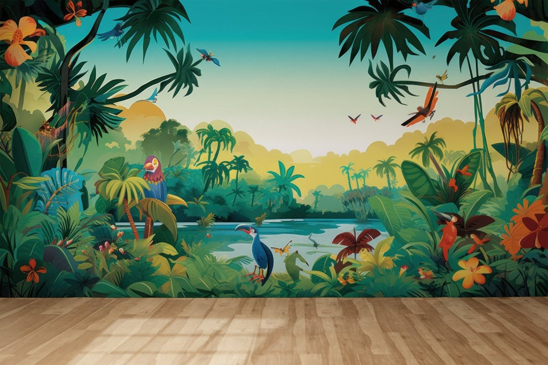 Paradis tropical - Illulart: Papier peint panoramique