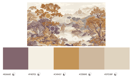 Pastel Oriental - Délicat paysage - Illulart: Papier peint panoramique