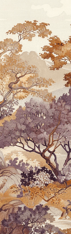 Pastel Oriental - Délicat paysage