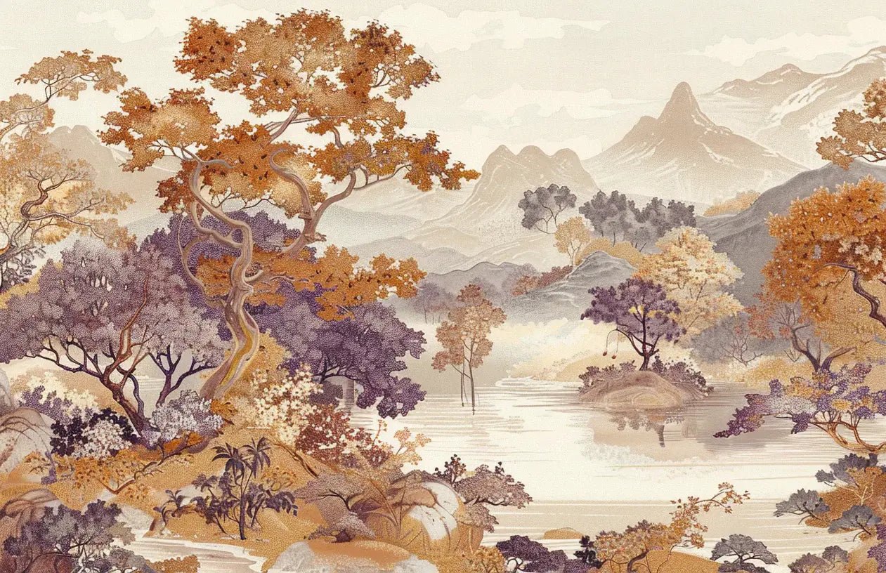 Pastel Oriental - Délicat paysage