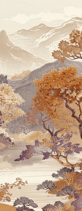 Pastel Oriental - Délicat paysage