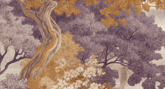 Pastel Oriental - Délicat paysage - Illulart: Papier peint panoramique