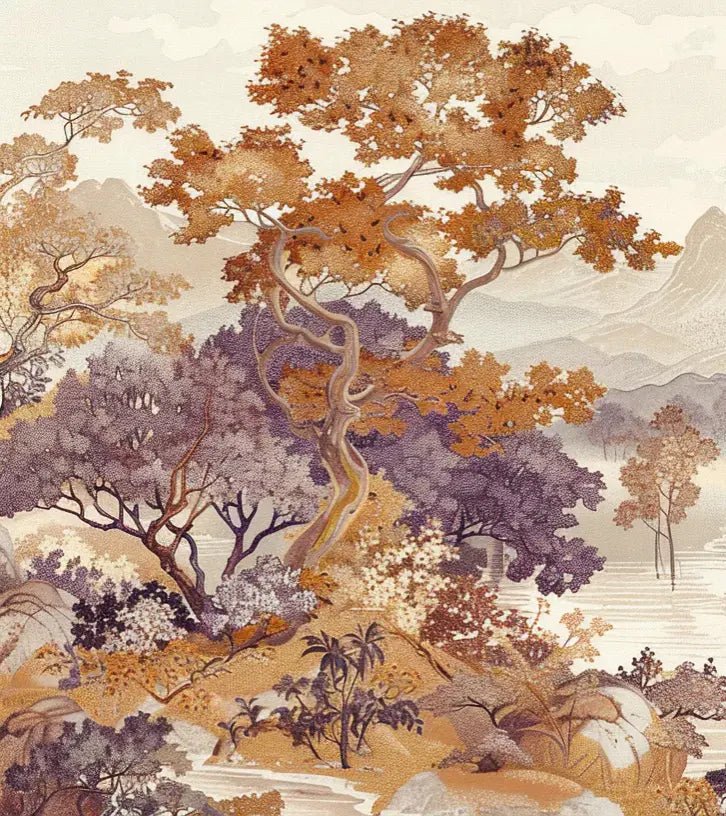 Pastel Oriental - Délicat paysage