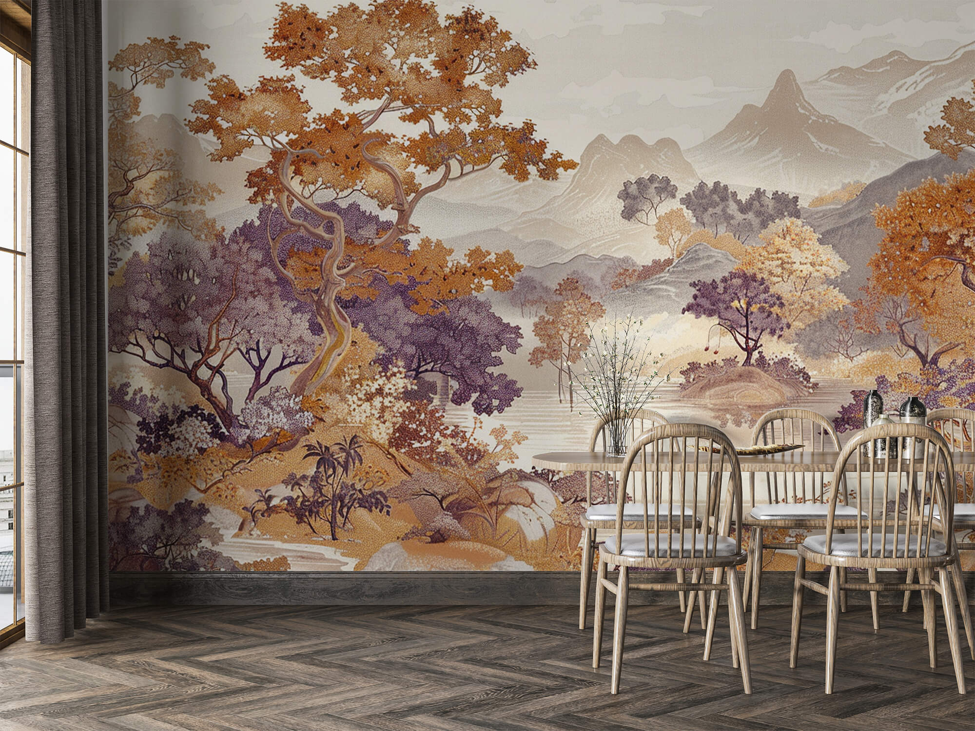 Oriental Pastel - Delicate landscape