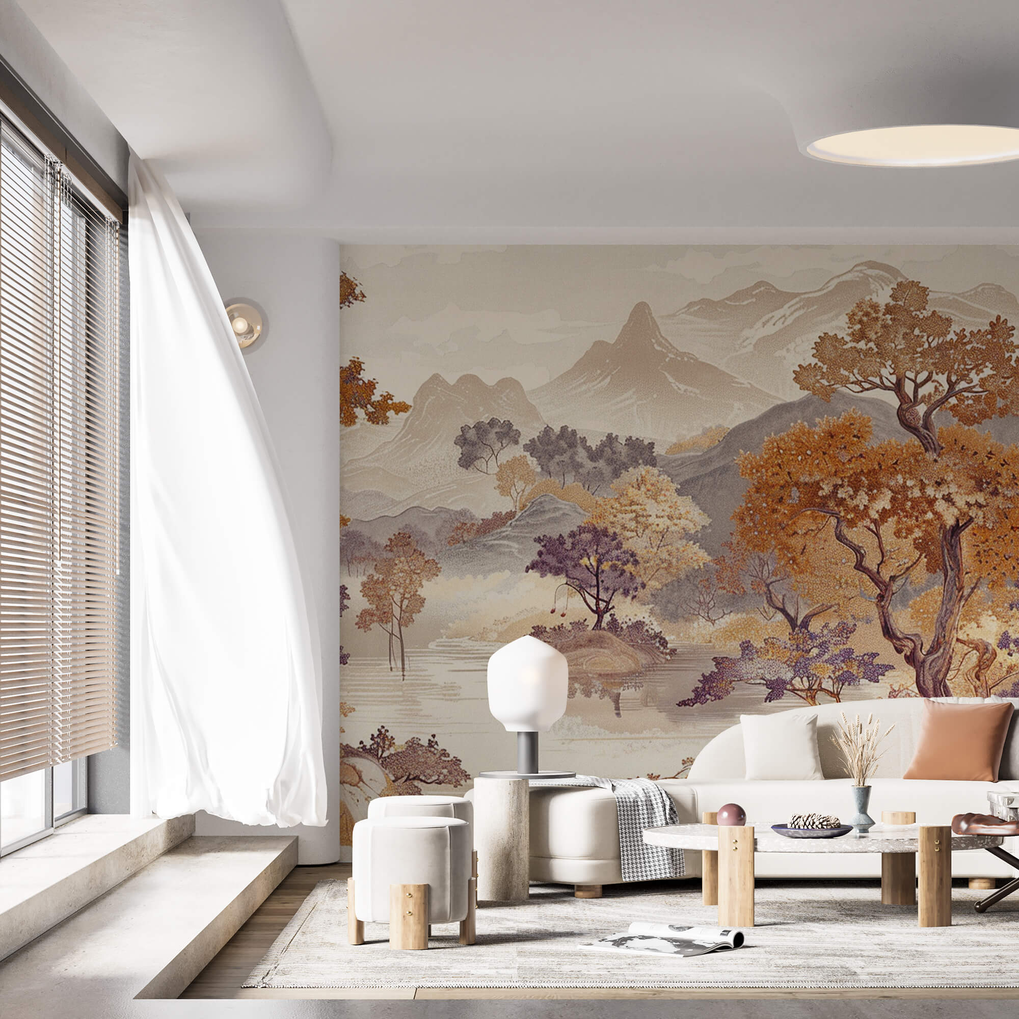 Orientalisches Pastell – Zarte Landschaft