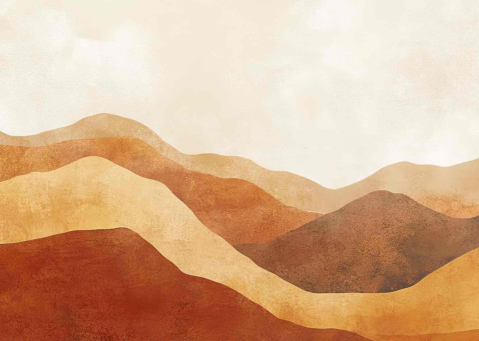 Paysage Désertique : Mur Naturel en Couleurs Chaudes