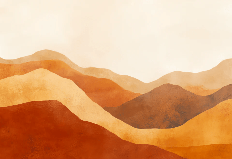 Paysage Désertique : Mur Naturel en Couleurs Chaudes - Illulart: Papier peint panoramique