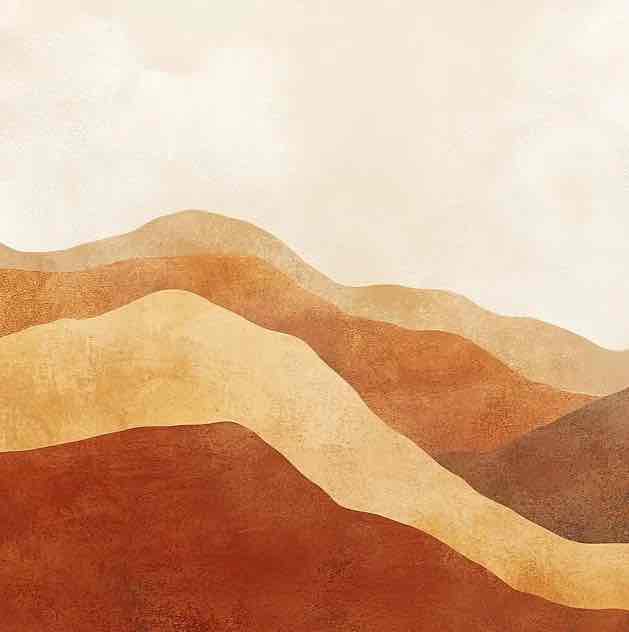 Paysage Désertique : Mur Naturel en Couleurs Chaudes - Illulart: Papier peint panoramique