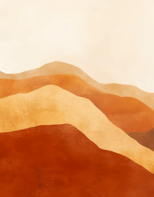 Paysage Désertique : Mur Naturel en Couleurs Chaudes - Illulart: Papier peint panoramique