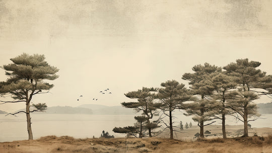 Sepia Pine Landscape