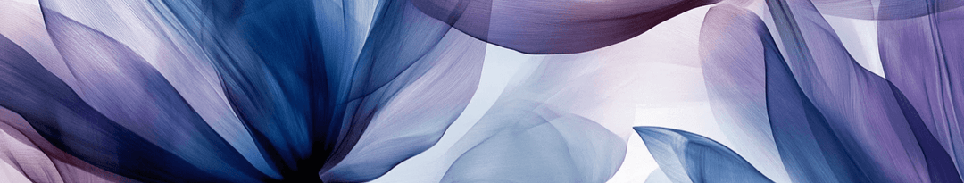 Pétales Aériens : Papier Peint Floral Abstrait en Bleu et Violet - Illulart: Papier peint panoramique