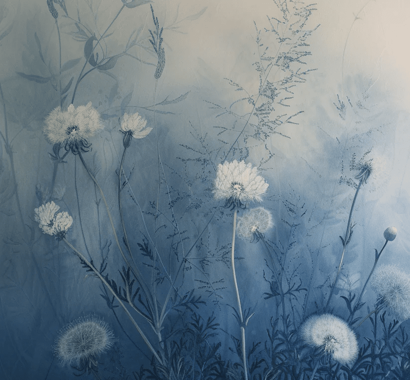 Pissenlit pastel - Illulart: Papier peint panoramique
