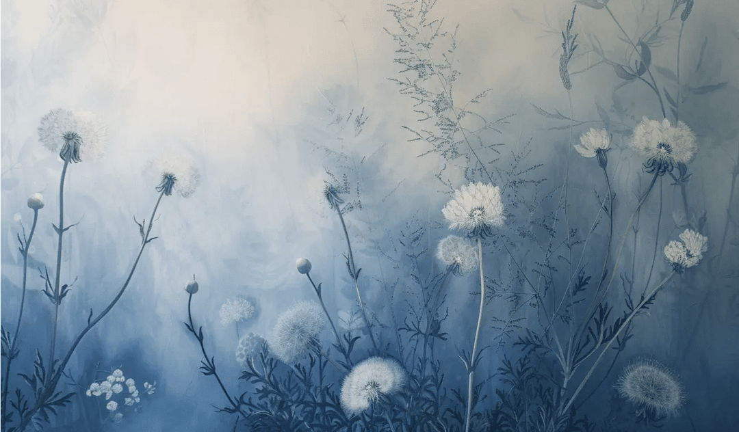 Pissenlit pastel - Illulart: Papier peint panoramique