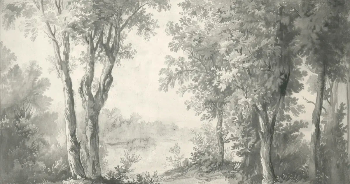 Poésie anglaise : Forêt classique - Illulart: Papier peint panoramique