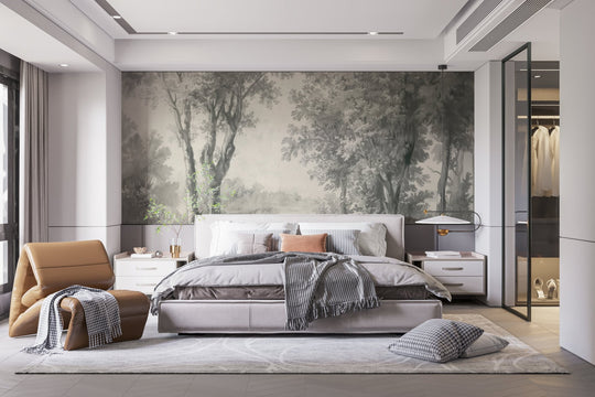 Poésie anglaise : Papier peint forêt classique - Illulart: Papier peint panoramique