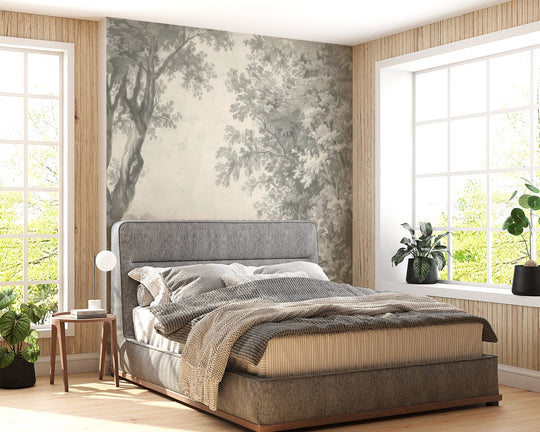 Poésie anglaise : Papier peint forêt classique - Illulart: Papier peint panoramique