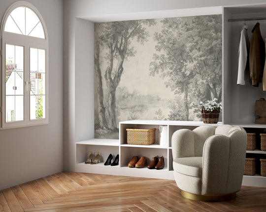 Poésie anglaise : Papier peint forêt classique - Illulart: Papier peint panoramique