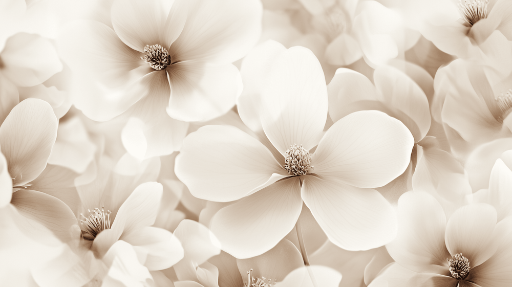 Poésie Florale : Un Papier Peint au Charme Discret - Illulart: Papier peint panoramique