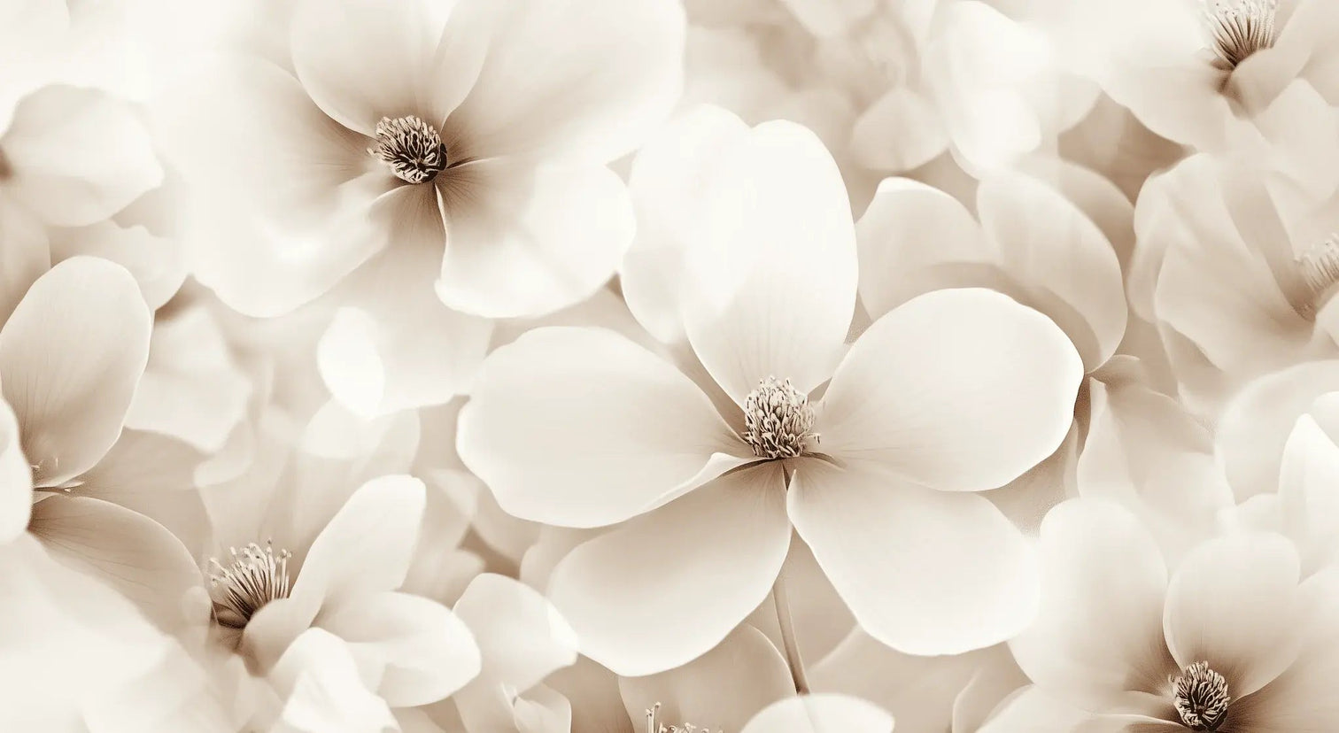 Poésie Florale : Un Papier Peint au Charme Discret - Illulart: Papier peint panoramique