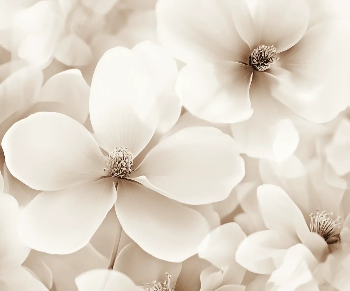 Poésie Florale : Un Papier Peint au Charme Discret