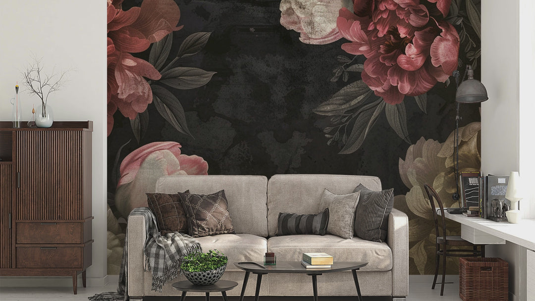 Épanouissement de Pivoines : Contraste et Beauté