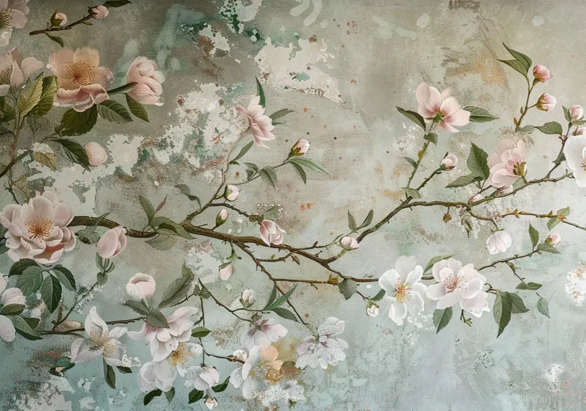 Rêve de Chinoiserie : Éclat Floral en papier peint pour une Ambiance Élégante - Illulart: Papier peint panoramique