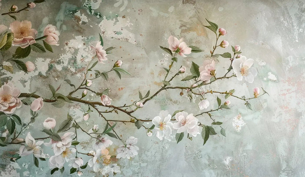Rêve de Chinoiserie : Éclat Floral en papier peint  pour une Ambiance Élégante