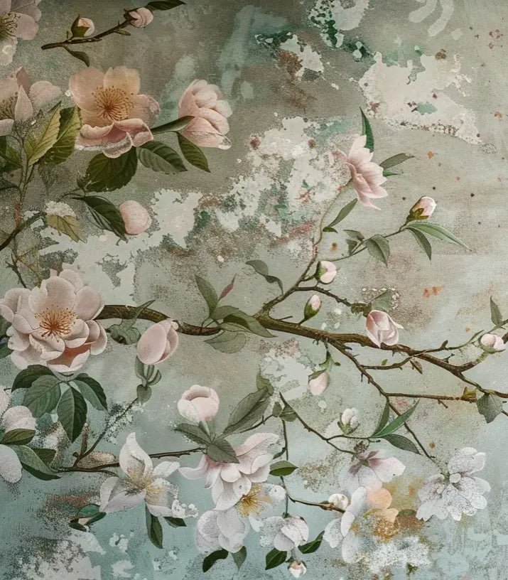 Rêve de Chinoiserie : Éclat Floral en papier peint pour une Ambiance Élégante - Illulart: Papier peint panoramique