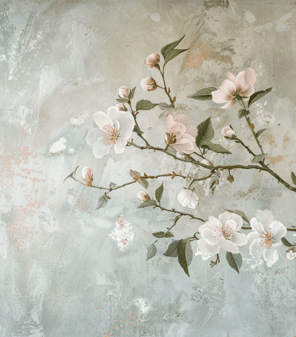 Rêve de Chinoiserie : Éclat Floral en papier peint pour une Ambiance Élégante - Illulart: Papier peint panoramique