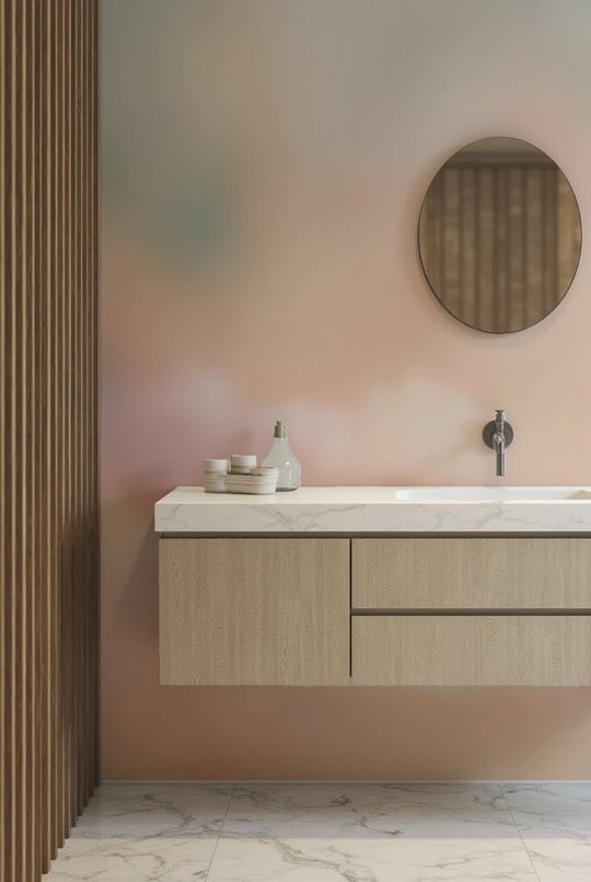 Rêve de Coton - Papier peint nuage pastel doux et apaisant - Illulart: Papier peint panoramique