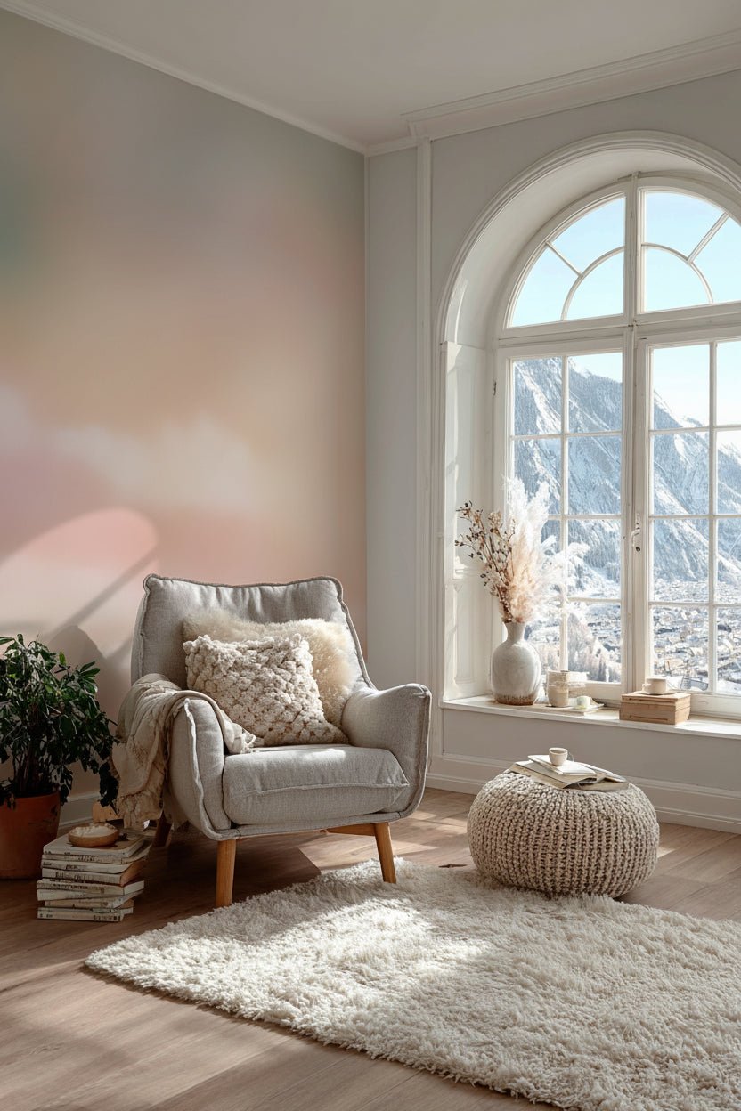 Rêve de Coton - Papier peint nuage pastel doux et apaisant - Illulart: Papier peint panoramique