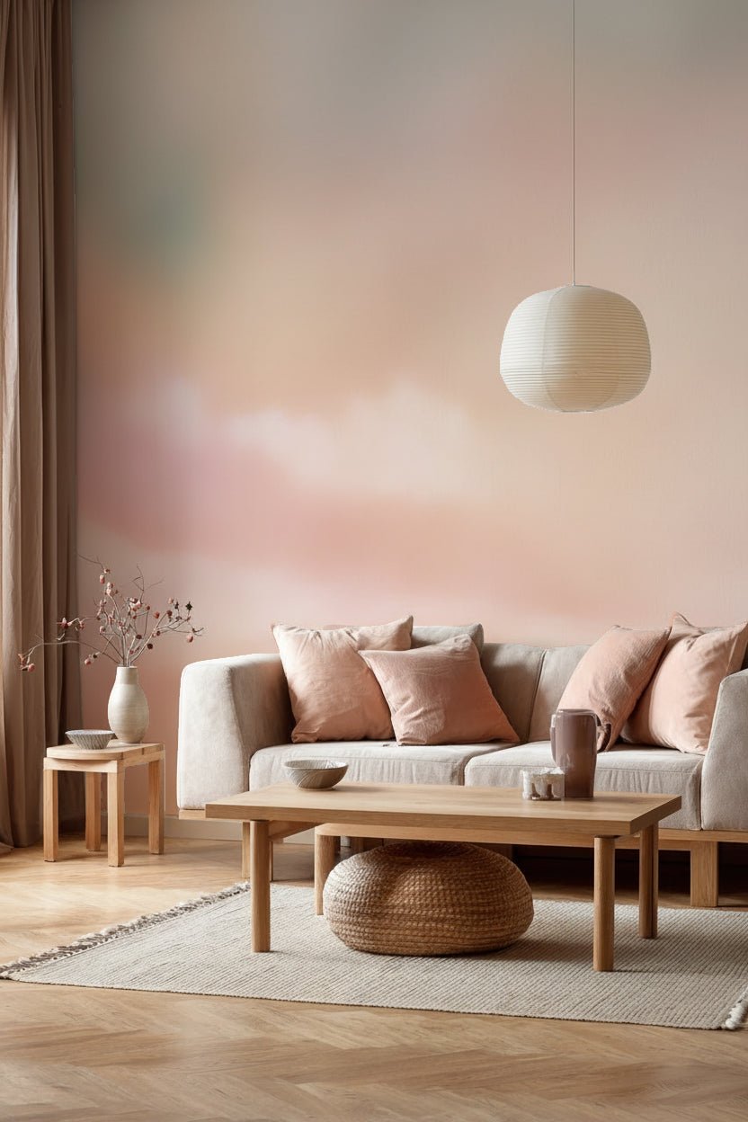 Rêve de Coton - Papier peint nuage pastel doux et apaisant - Illulart: Papier peint panoramique