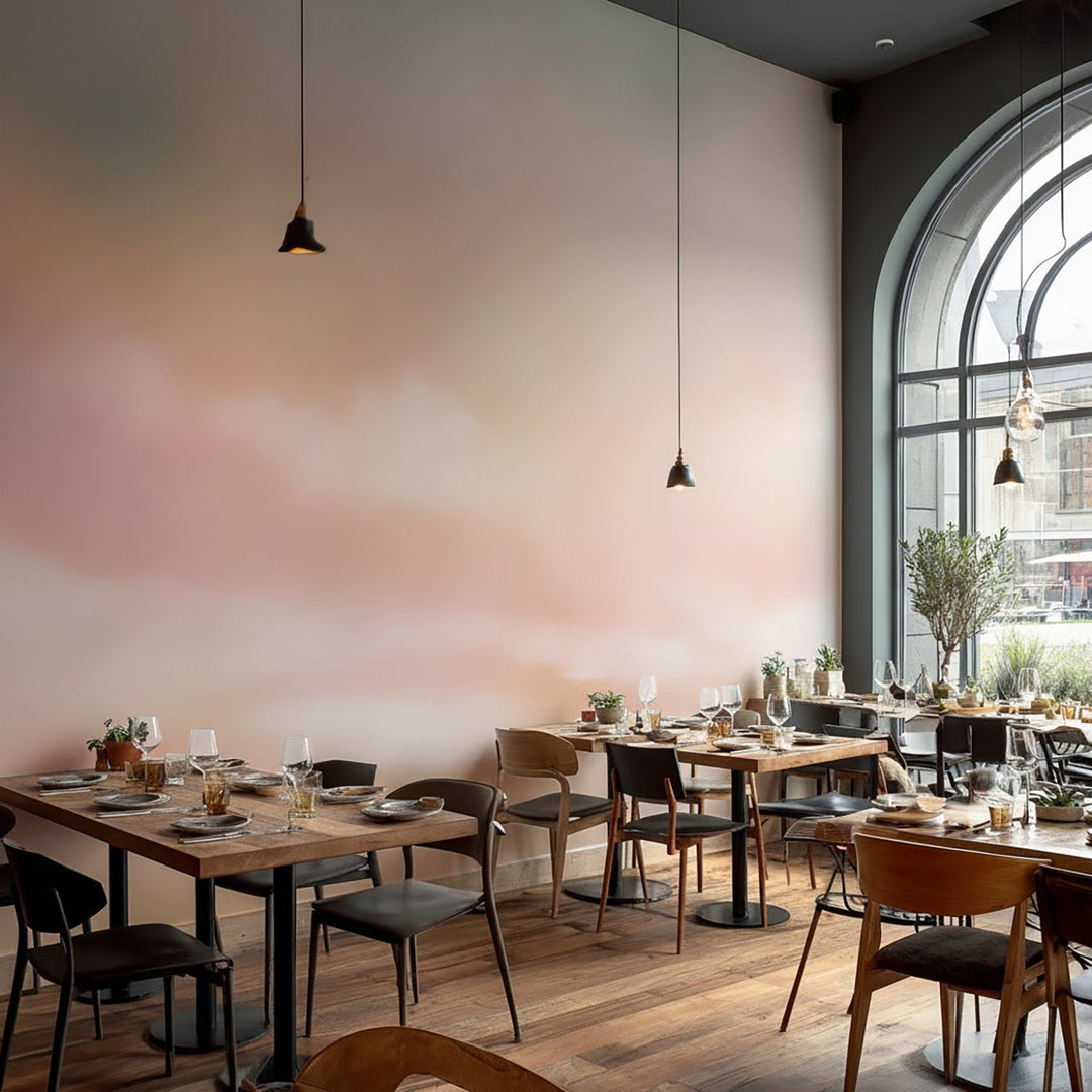 Rêve de Coton - Papier peint nuage pastel doux et apaisant - Illulart: Papier peint panoramique