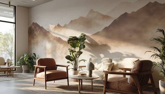 Rêve de Sommets – Papier Peint Panoramique pour une Ambiance Apaisante - Illulart: Papier peint panoramique