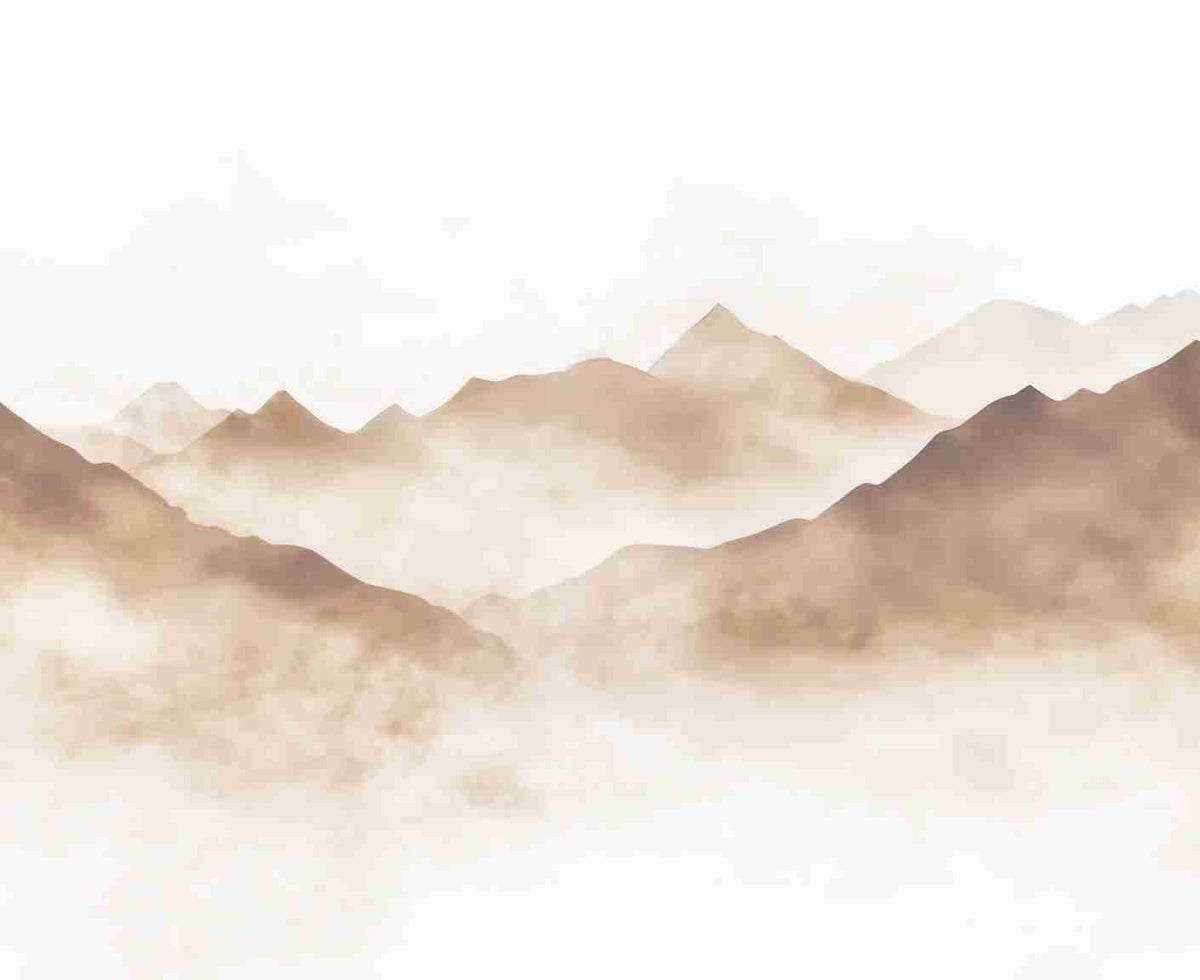 Rêve de Sommets – Papier Peint Panoramique pour une Ambiance Apaisante - Illulart: Papier peint panoramique