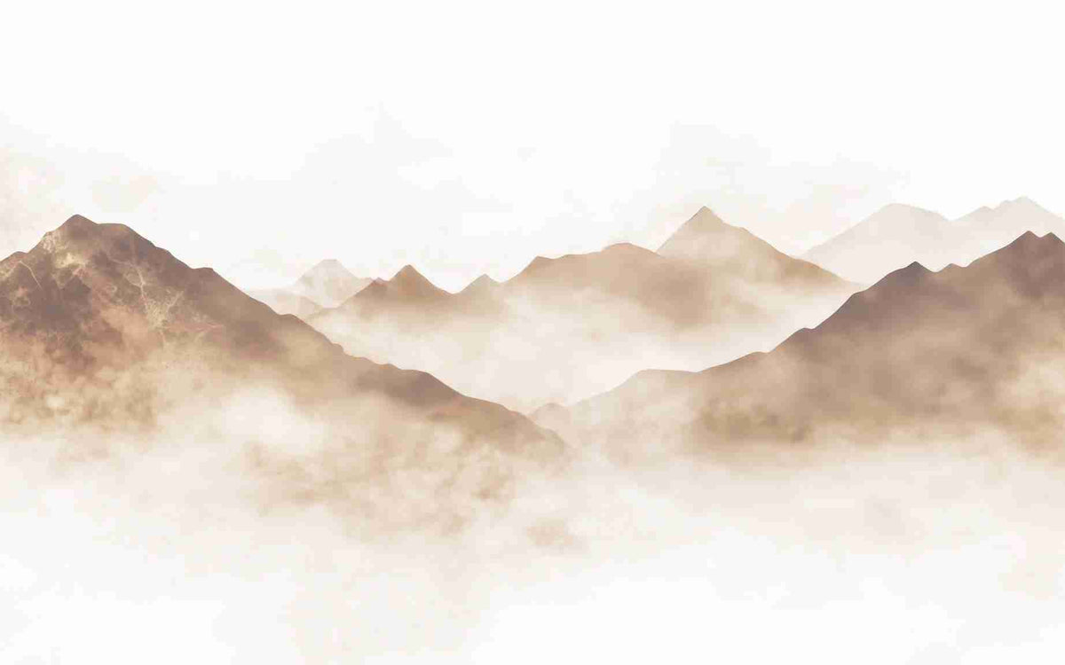 Rêve de Sommets – Papier Peint Panoramique pour une Ambiance Apaisante - Illulart: Papier peint panoramique