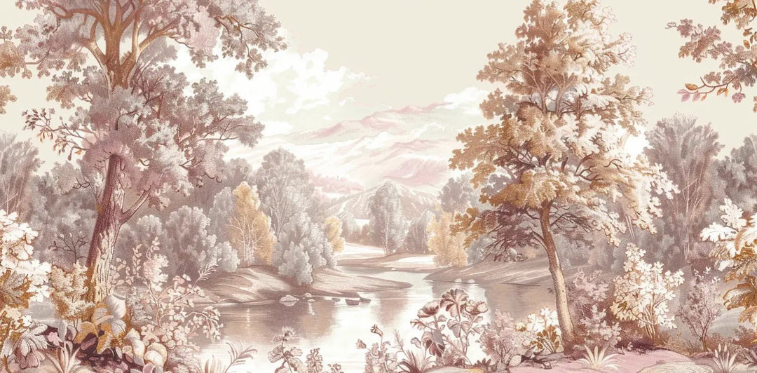Rêverie au Bord de l'Eau - Décor Panoramique - Illulart: Papier peint panoramique