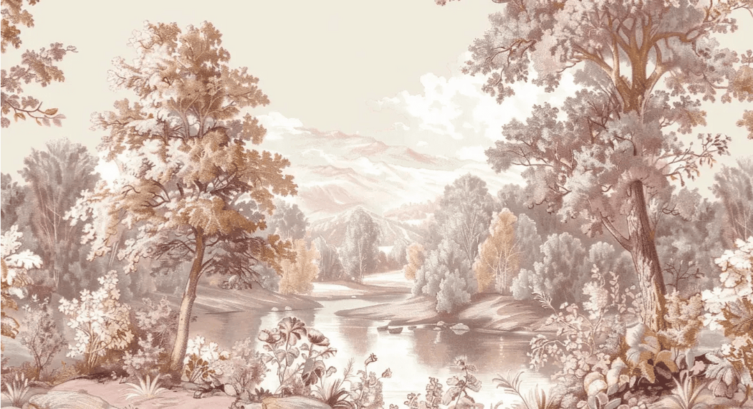 Rêverie au Bord de l'Eau - Décor Panoramique - Illulart: Papier peint panoramique