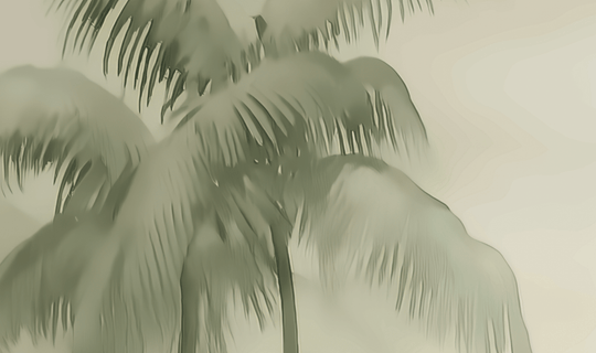 Rêverie Tropicale : Papier Peint Poétique et Apaisant - Décoration Murale - Illulart: Papier peint panoramique