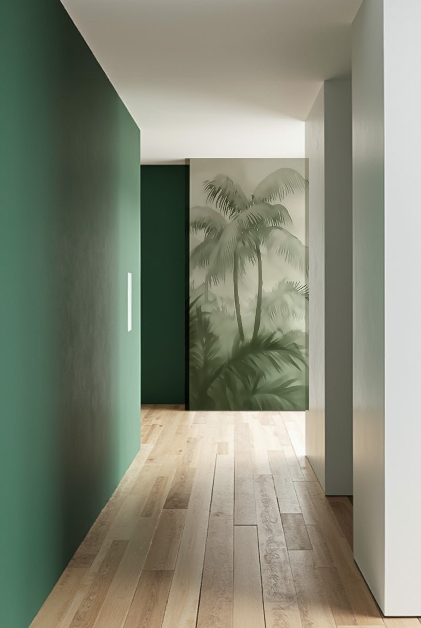 Rêverie Tropicale : Papier Peint Poétique et Apaisant - Décoration Murale - Illulart: Papier peint panoramique