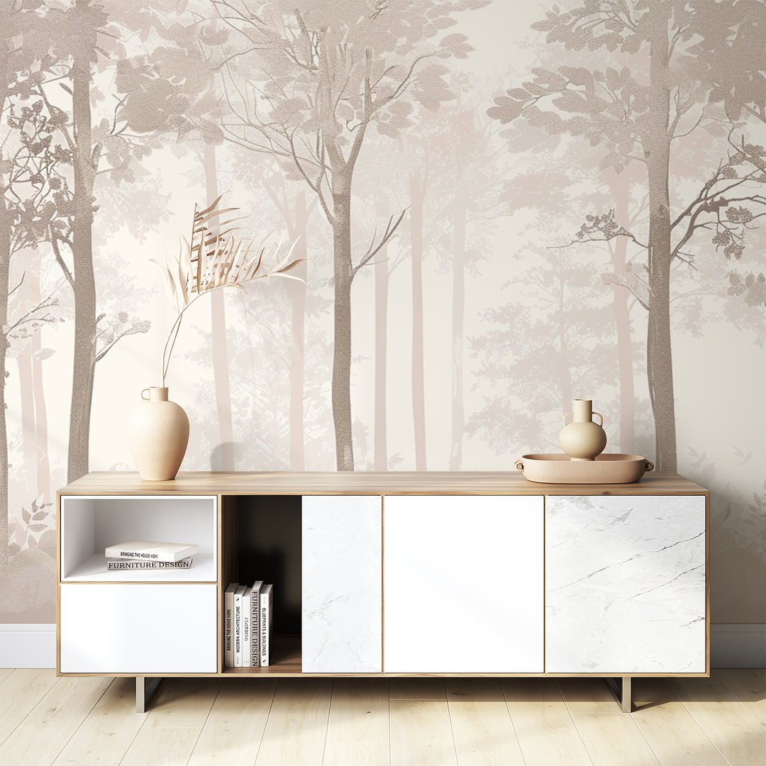 Daydreaming in the Forest – Poetic Taupe Wall Panel