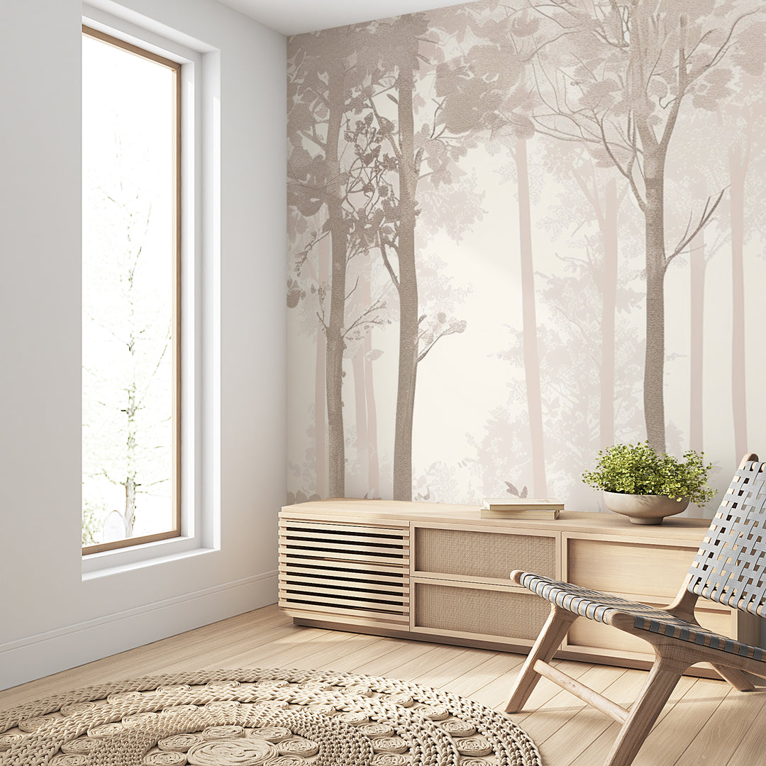 Daydreaming in the Forest – Poetic Taupe Wall Panel