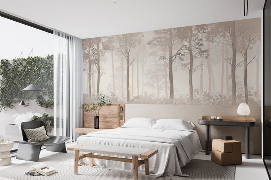 Daydreaming in the Forest – Poetic Taupe Wall Panel