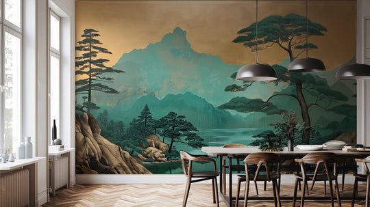 Rivages Oubliés : Reflet de Sérénité et de Paix en papier peint - Illulart: Papier peint panoramique