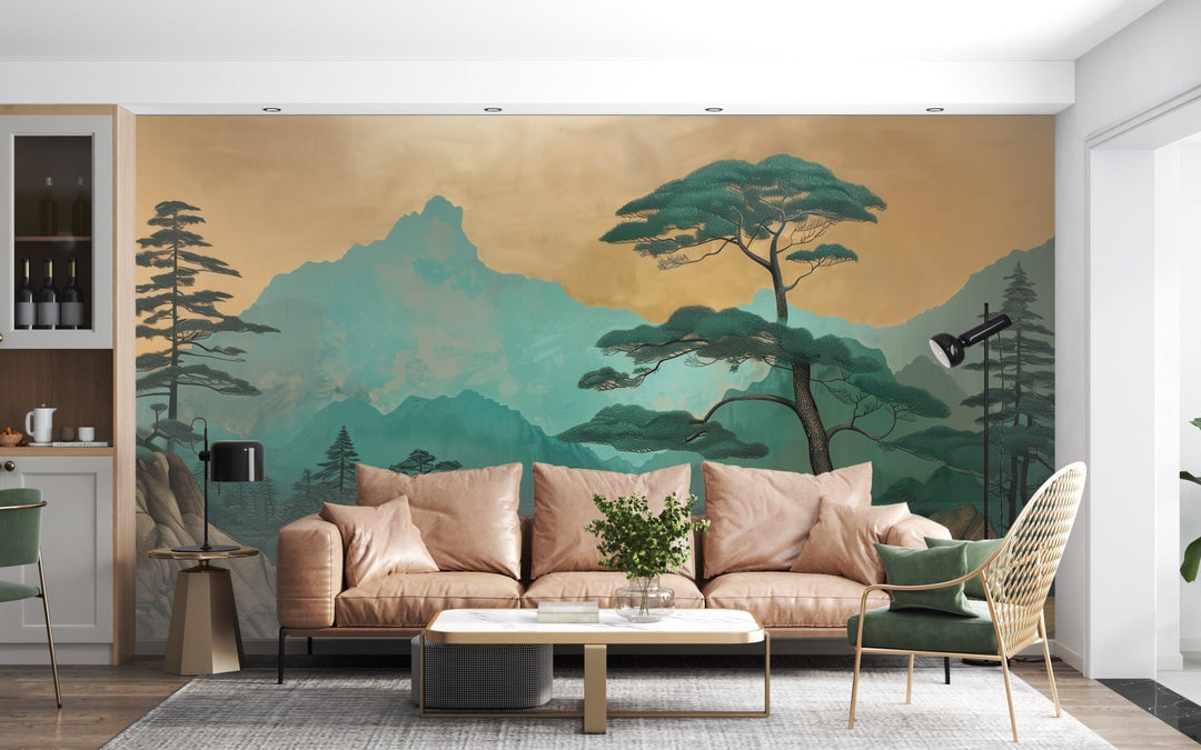 Rivages Oubliés : Reflet de Sérénité et de Paix en papier peint - Illulart: Papier peint panoramique