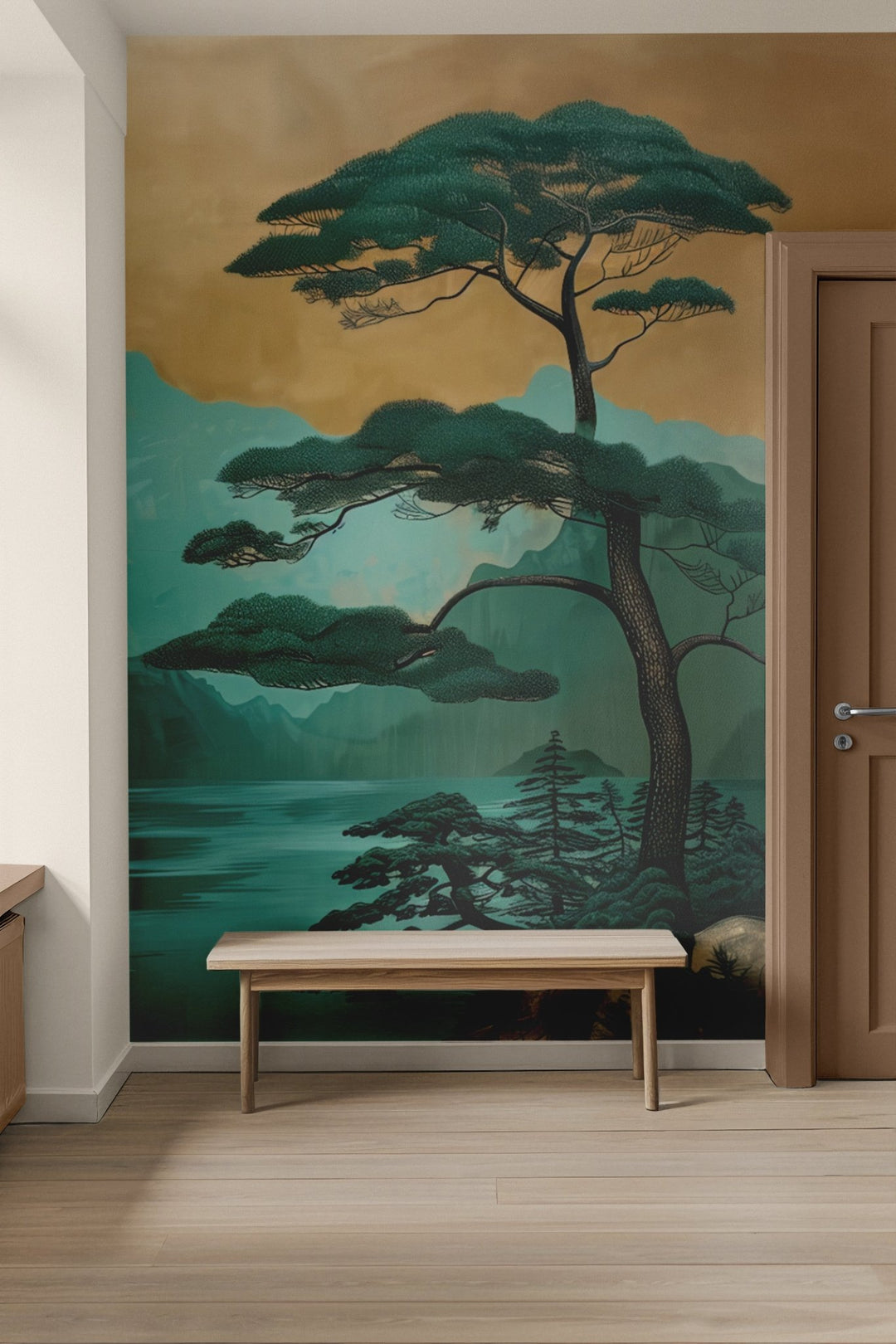 Rivages Oubliés : Reflet de Sérénité et de Paix en papier peint - Illulart: Papier peint panoramique