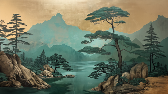 Forgotten Shores: Reflection of Serenity and Peace in wallpaper