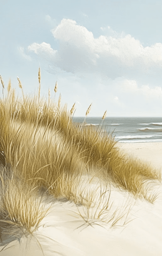 Sentier des Dunes : Papier Peint Panoramique Sable et Mer - Illulart: Papier peint panoramique