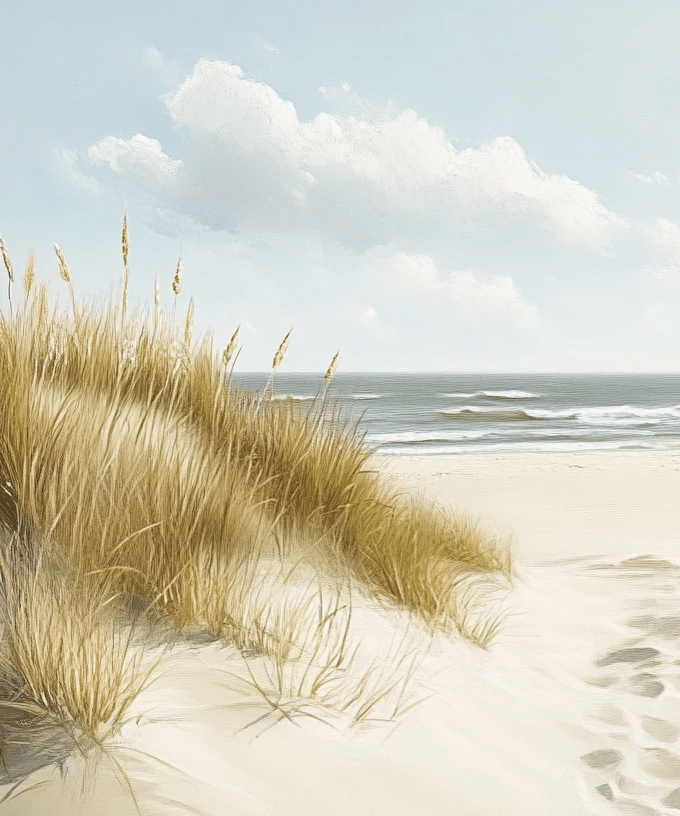 Sentier des Dunes : Papier Peint Panoramique Sable et Mer - Illulart: Papier peint panoramique