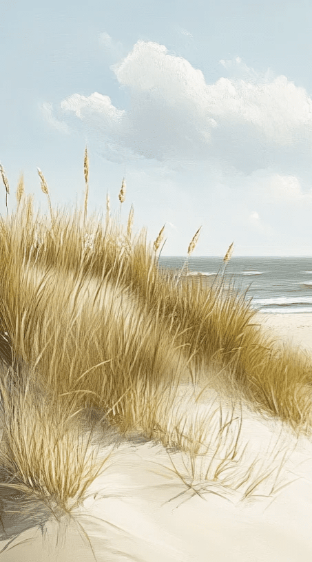 Sentier des Dunes : Papier Peint Panoramique Sable et Mer - Illulart: Papier peint panoramique